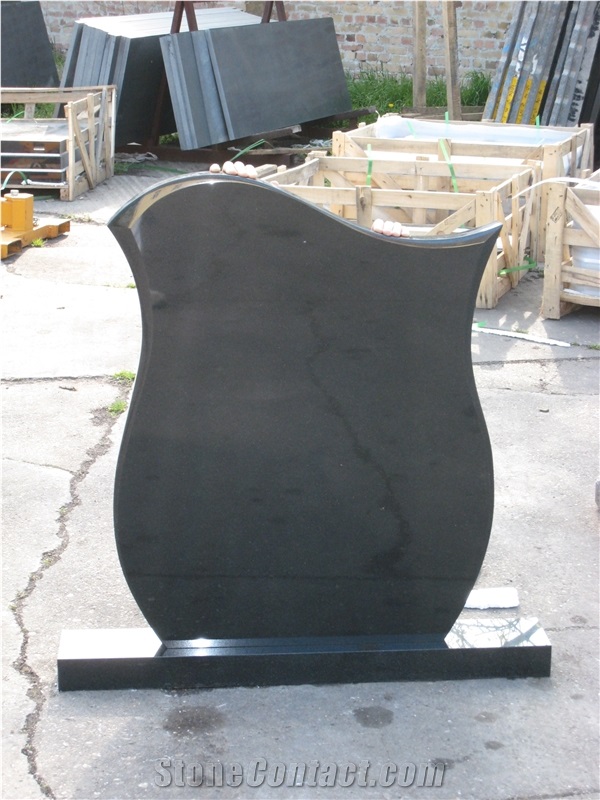 Black Granite Tombstone Shanxi Black Granite Monument