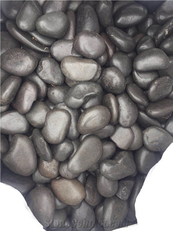 Black Polished Pebble Stone