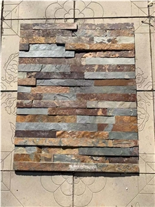 China Multicolor Rusty Slate Ledge Stones Cladding