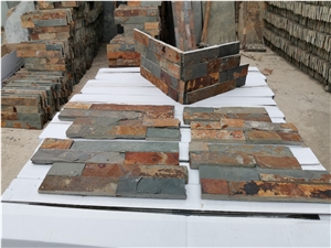 China Rust Slate Culture Stone Panel Slate Wall Cladding