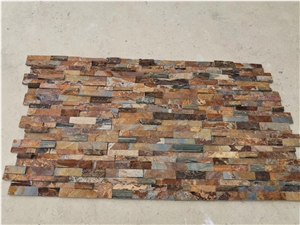China Rust Slate Culture Stone Panel Slate Wall Cladding