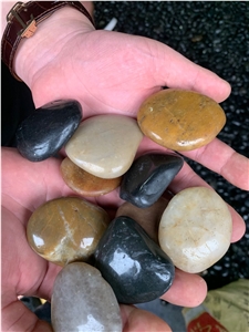 Landscape High Polished Mixed Color Pebble Stone