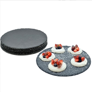 Natural Slate Plate Dishes Tray Steak Stone Custom Size