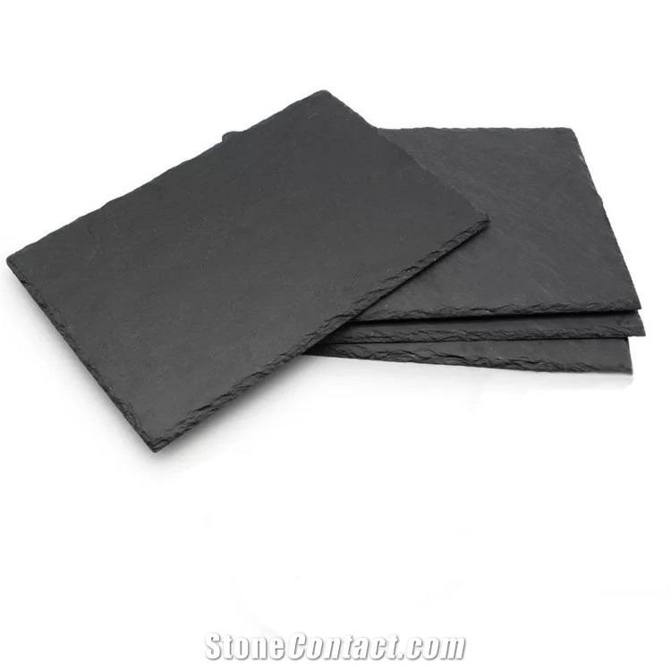 Natural Slate Plate Dishes Tray Steak Stone Custom Size