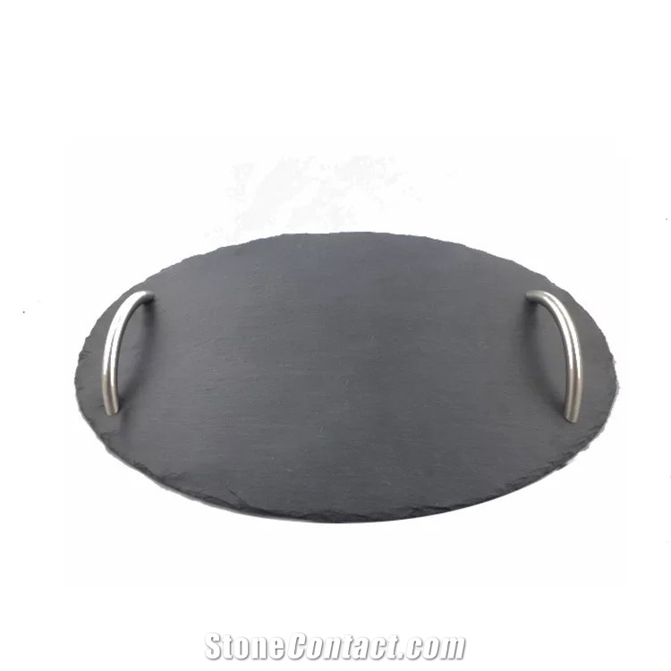 Natural Slate Plate Dishes Tray Steak Stone Custom Size