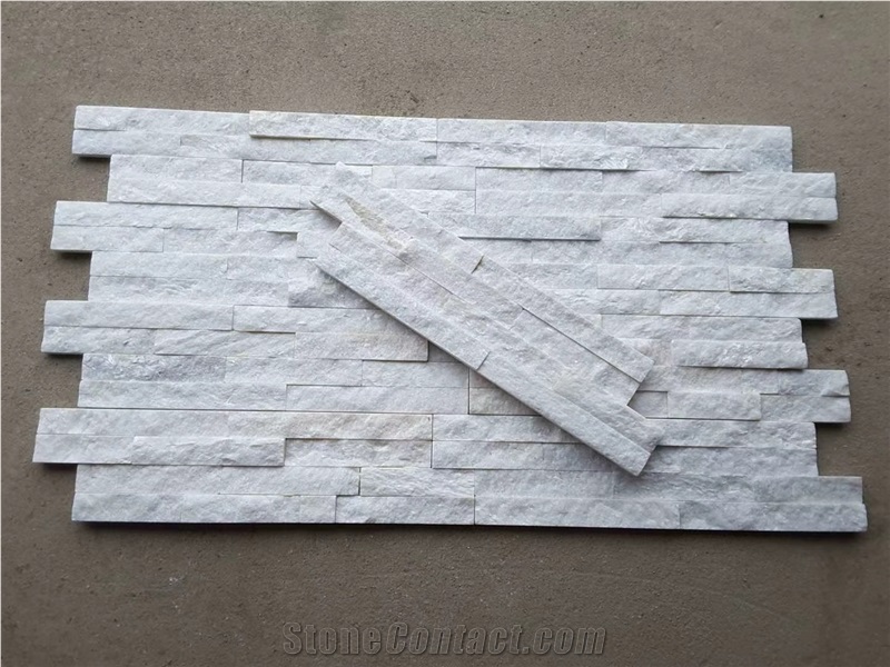 White Quartzite Ledge Stone Veneer Wall Cladding