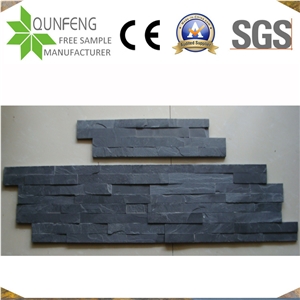 China 10*36CM Black Split Slate Z Stone Cladding