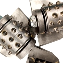 Diamond Hammer Tools Rotary Bush Hammer Roller For Concrete