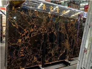 China Nero Portoro Black Marble Slabs China Nero Portoro Black Marble Slabs