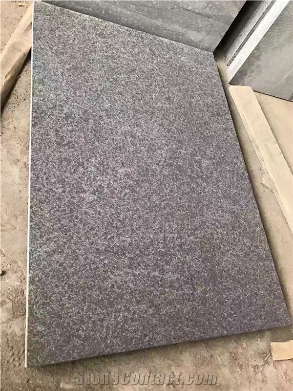 G684 China Black Basalt Flamed Tiles