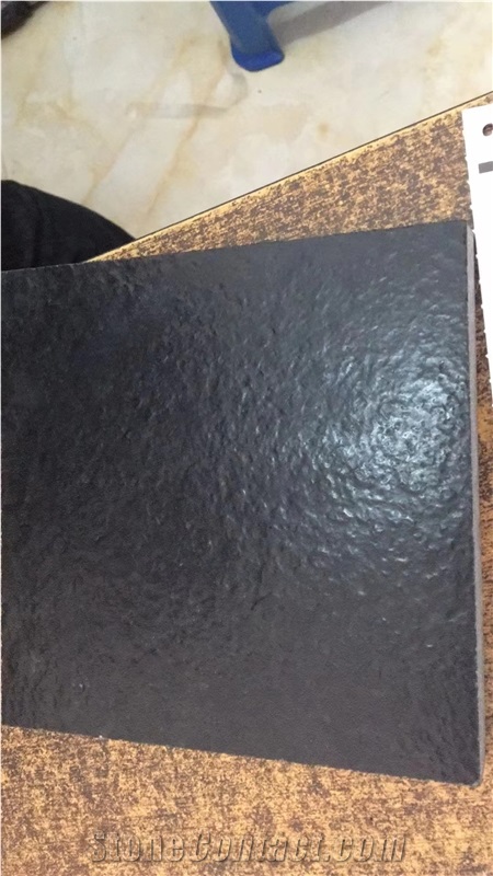 G684 China Black Basalt Flamed Tiles
