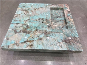 Amazon Green Quartzite Coffee Tea Table Top