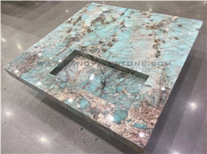 Amazon Green Quartzite Coffee Tea Table Top