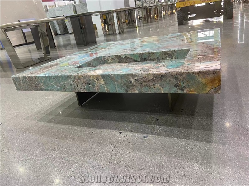 Amazon Green Quartzite Coffee Tea Table Top