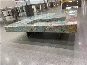Amazon Green Quartzite Coffee Tea Table Top