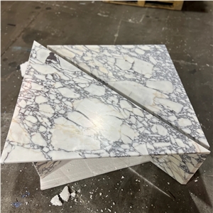 Calacatta Viola Triangle 2 Pieces Marble Coffee Table