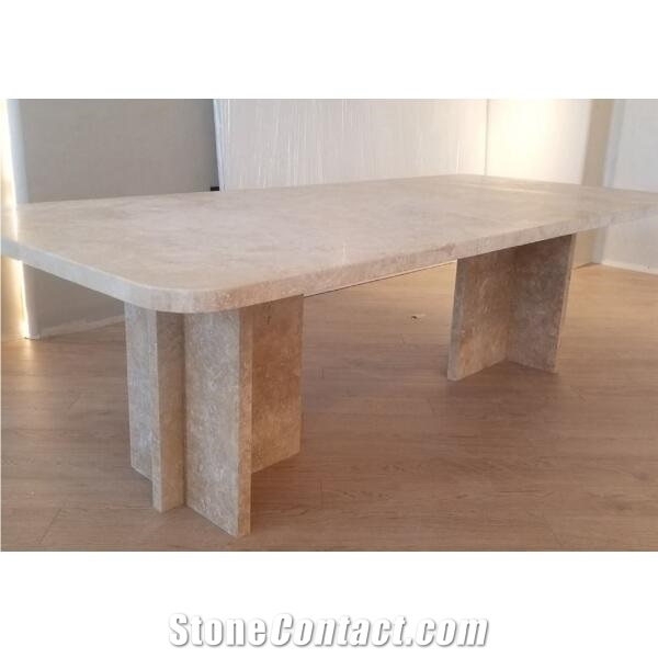Casa Padrino Luxury Dining Table Travertine 230X100x75 Cm