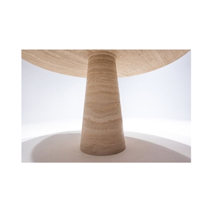 Contemporary Beige Travertine Dining Tables