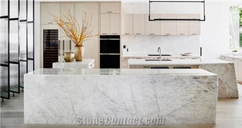 Cristallo White Quartzite Slabs Flooring