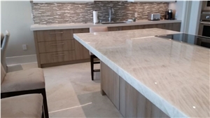 Cristallo White Quartzite Slabs Flooring