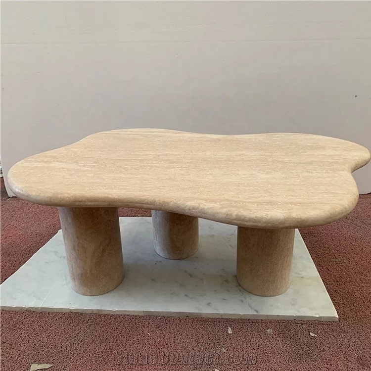 Custom Sized Travertine Coffee Table