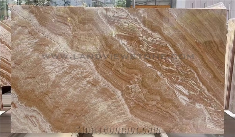 Polished Peacock Jade Brown Onyx Slabs