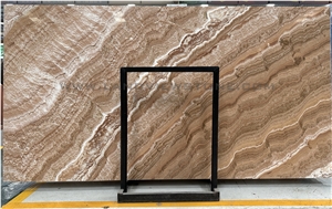 Polished Peacock Jade Brown Onyx Slabs
