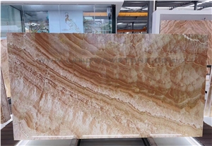 Polished Peacock Jade Brown Onyx Slabs
