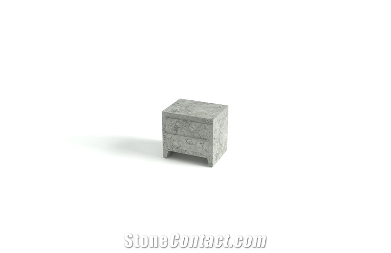 Super White Marble Nightstand