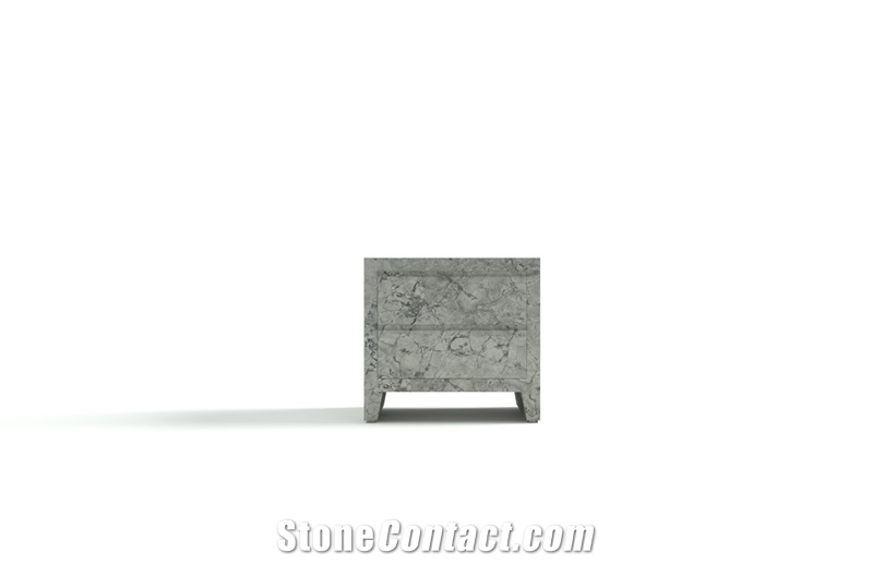 Super White Marble Nightstand