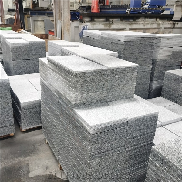 Bacuo White Granite G603 Flamed Mesh Backed Exterior Pattern Rosette