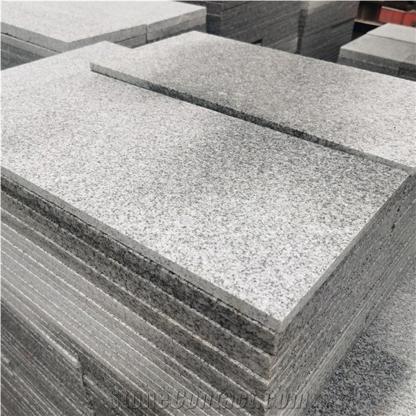 Bacuo White Granite G603 Flamed Mesh Backed Exterior Pattern Rosette