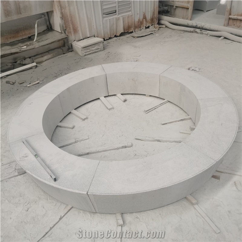 Sesame White Granite G603 Light Grey Curved Kerbstone