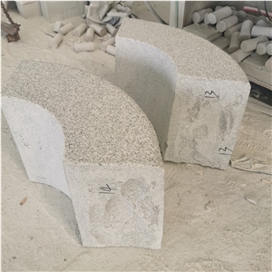 Sesame White Granite G603 Light Grey Curved Kerbstone
