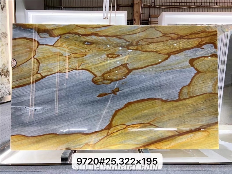 Azul Palomino Quartzite Carpe Diem Woodstone Brown Stone