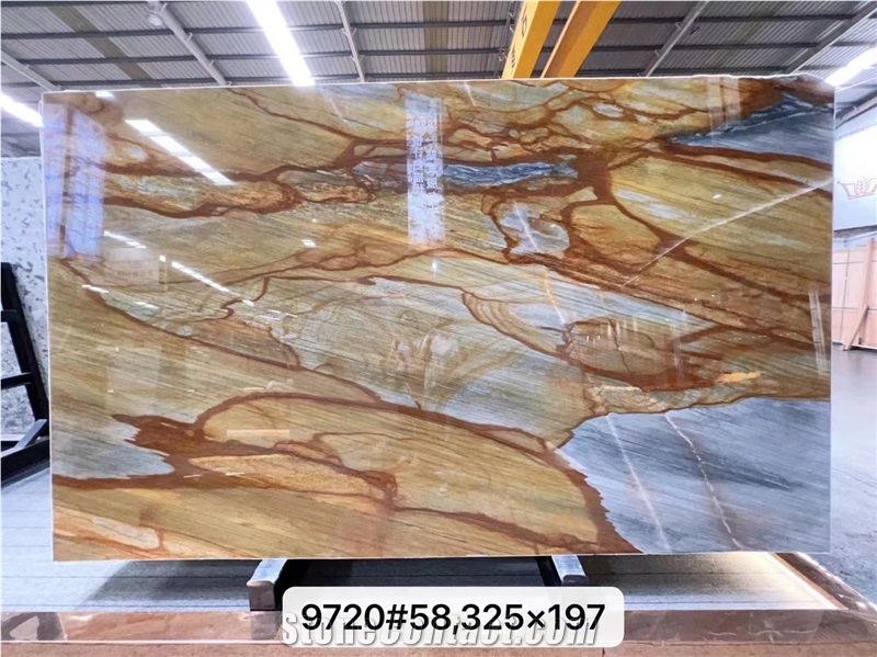 Azul Palomino Quartzite Carpe Diem Woodstone Brown Stone