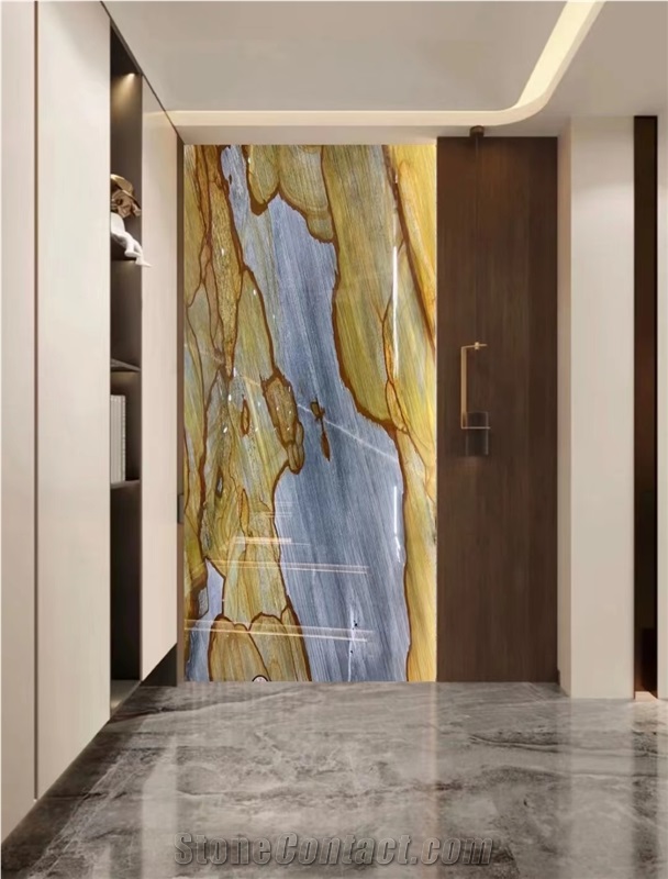 Azul Palomino Quartzite Carpe Diem Woodstone Brown Stone