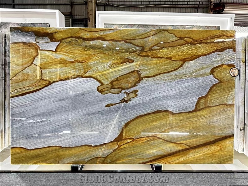 Azul Palomino Quartzite Carpe Diem Woodstone Brown Stone