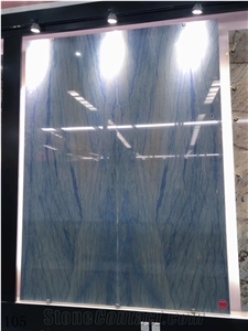 Brazil Azul Macaubas Quartzite Polished Slab For Living Room