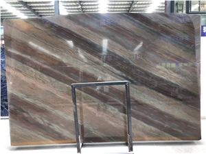 Brazil Elegant Brown Quartzite Bookmatched Wall Slab Tile