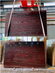 Brazil Iron Red Granite Polished Slabs For Interior Design Brazil Iron Red Granite Polished Slabs For Interior Design