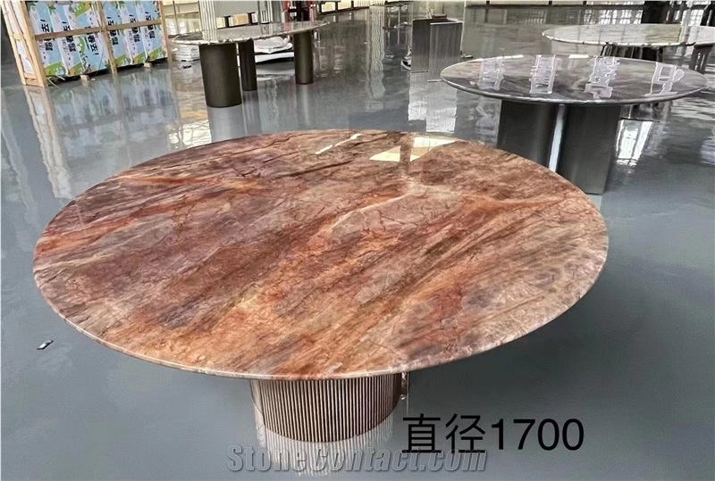 Brazil Mirage Revolution Wave Quartzite Fusion Red Slab