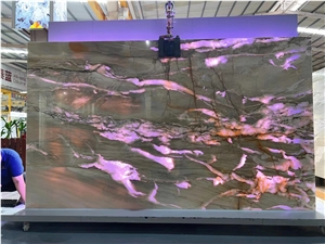 Brazil Tempest Crystal Quartzite Green Brown Stone Slab