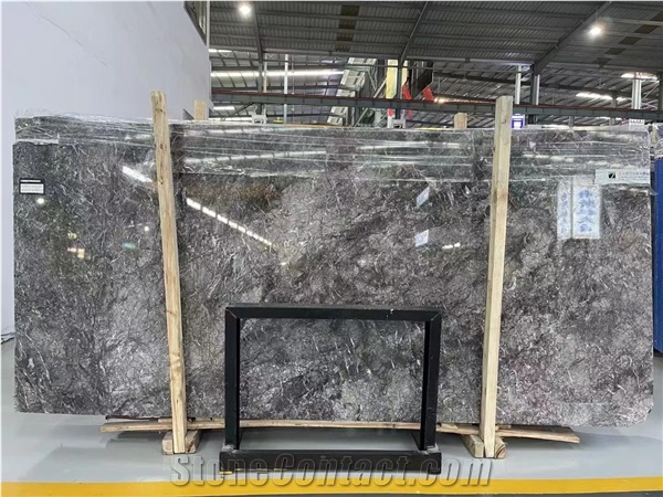 China Cloud Grey Marble Standard Slabs For Interior Design