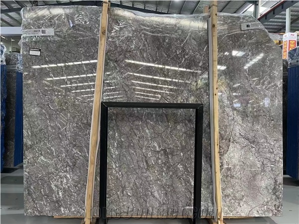 China Cloud Grey Marble Standard Slabs For Interior Design