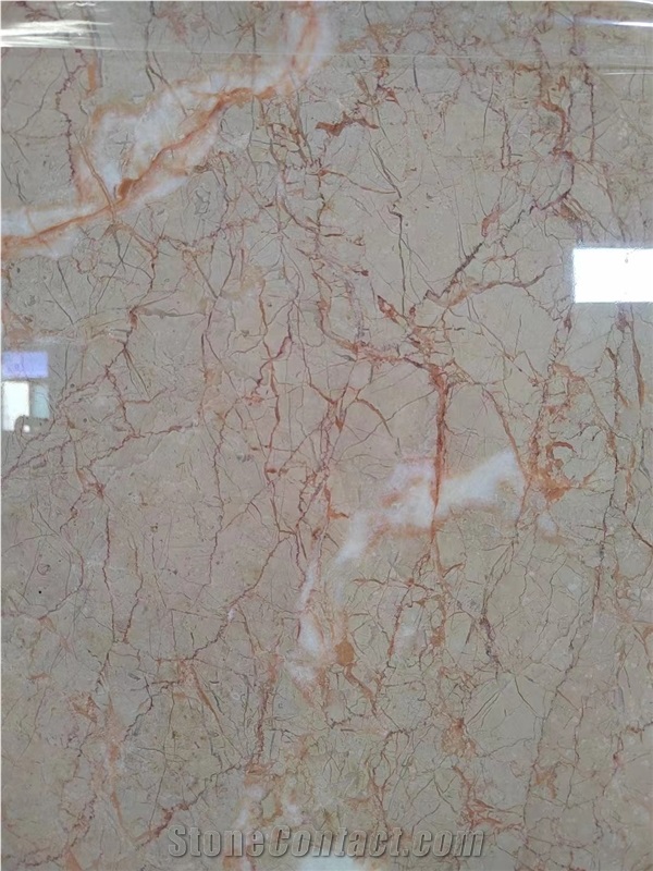 China Spider Pink Marble Red Jade Vein Slab Tile Floor Use