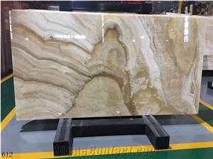 Chinese Agate Jade White Onyx Polished Slabs For Living Room