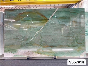 Fuchsite Crystal Quartzite Botanic Patek Philippe Green Slab