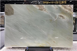 Pear Blossom Snow Cristallo Tiffany Quartzite Green Slab