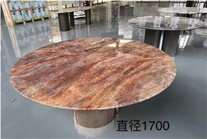 Revolution Wave Quartzite Mirage Fire Red Big Slab Tile